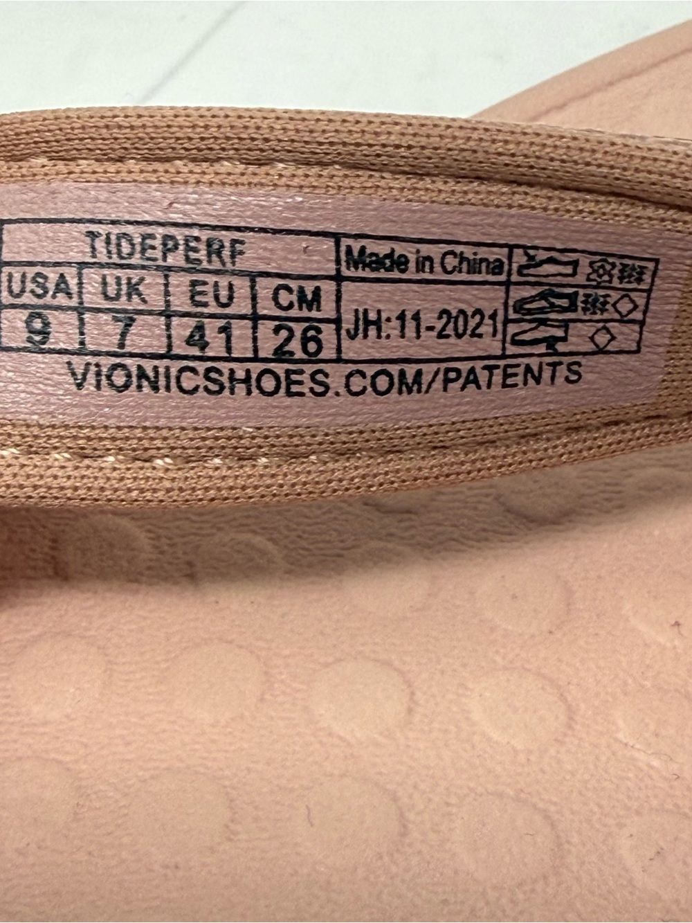 Vionic Tideperf Women’s Size 9 Flip Flop Sandals Rose Gold comfort shoes - Picture 8 of 8